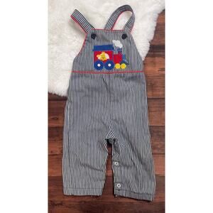 Vintage Healthtex Overalls 18 Mo‎ Train Railroad Made in USA